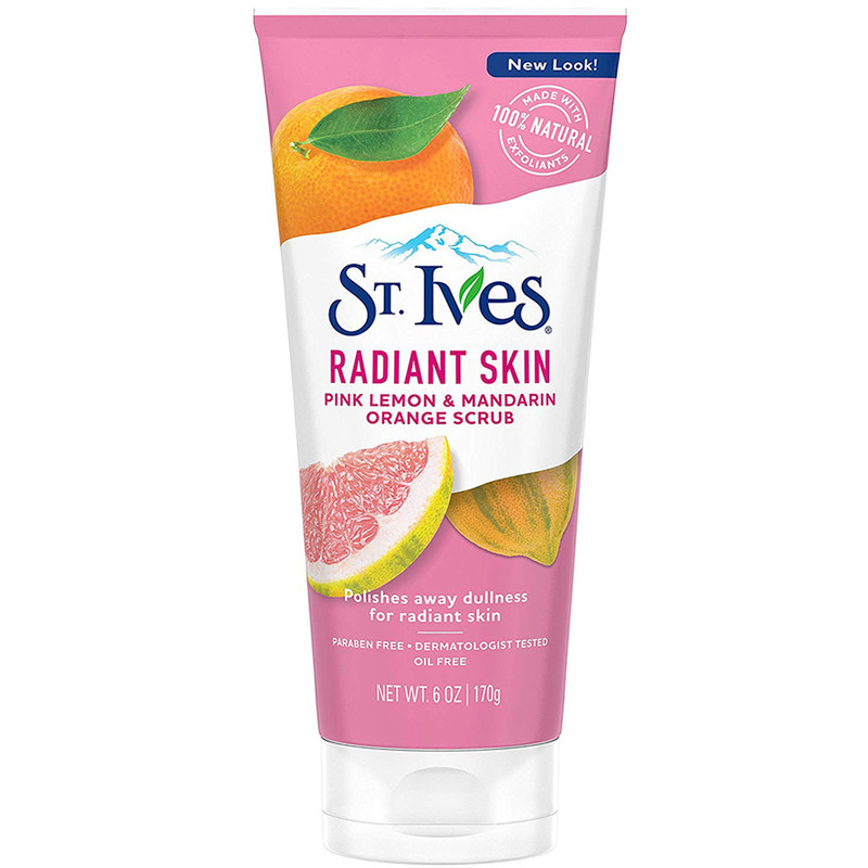 اسکراب درخشان‌کننده سنت ایوز مدل لیمو صورتی و پرتقال (St. Ives Radiant Skin Pink Lemon & Mandarin Orange Scrub) ‌