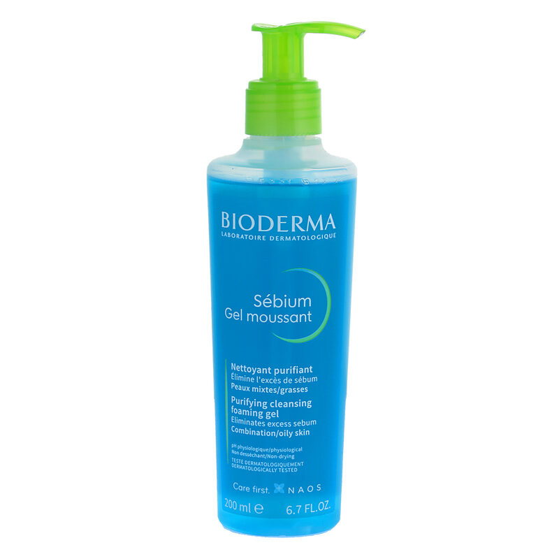 ژل شستشوی صورت بایودرما (Bioderma) مدل سبیوم (Sébium Gel Moussant) - مخصوص پوست‌های مختلط تا چرب
