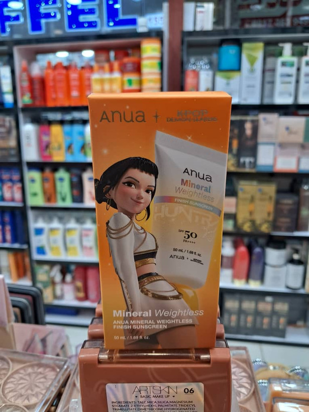 ضد آفتاب مینرال سبک آنوآ (Anua Mineral Weightless Finish Sunscreen) - نسخه محدود K-Pop Demon Hunters - حجم ۵۰ میلیلیتر