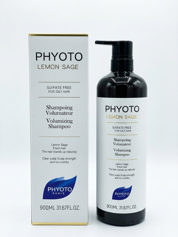 شامپو حجمدهنده و بدون سولفات فیوتو (PHYOTO) مدل لیمو و مریمگلی (Lemon Sage) - مخصوص موهای چرب حجم ۹۰۰ میلیلیتر