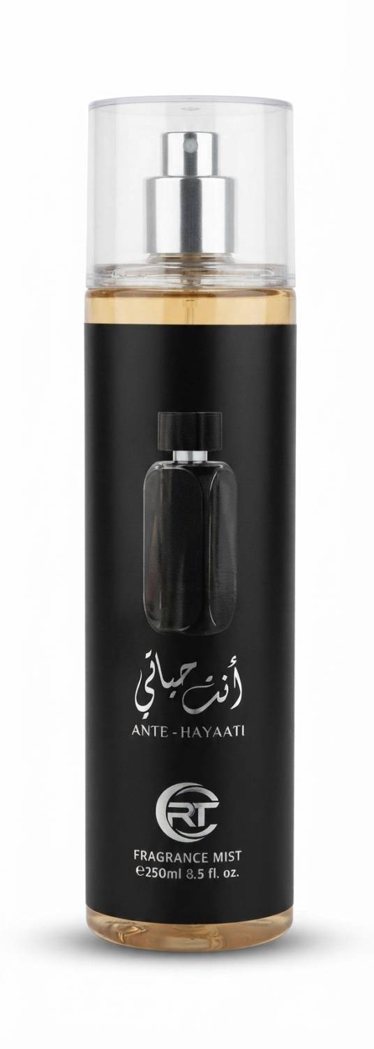 بادی اسپلش مردانه آر تی (RT) مدل Ante Hayaati با رایحه حیاتی حجم ۲۵۰ میلی‌لیتر