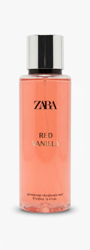 بادی اسپلش زنانه زارا مدل Red Vanilla حجم ۲۵۰ میلیلیتر صورتی ملایم