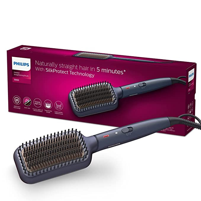 برس حرارتی فیلیپس (Philips) سری ۵۰۰۰ مدل BHH880 - برای داشتن موهای صاف و طبیعی در ۵ دقیقه