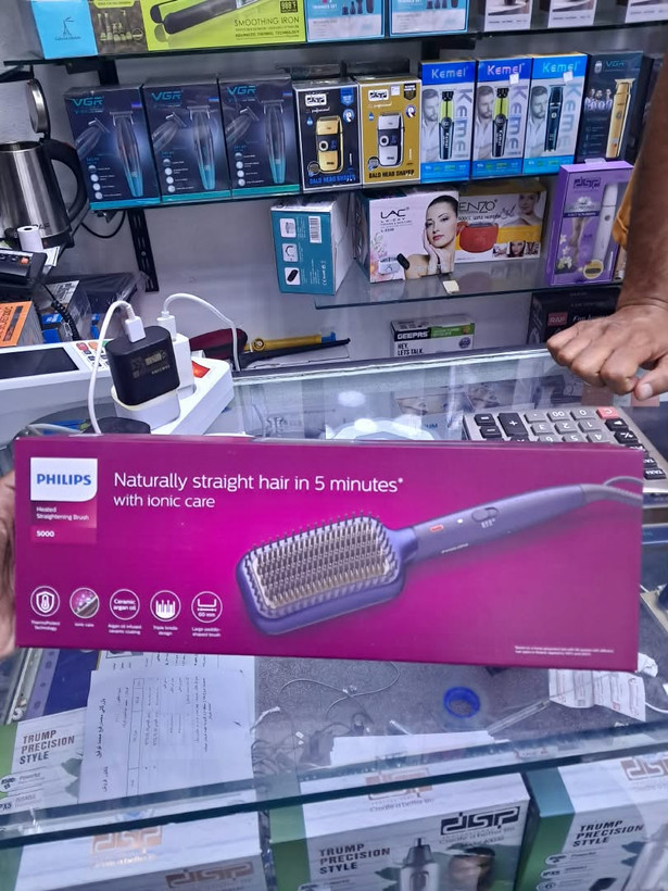برس حرارتی فیلیپس (Philips) سری ۵۰۰۰ مدل BHH880 - برای داشتن موهای صاف و طبیعی در ۵ دقیقه