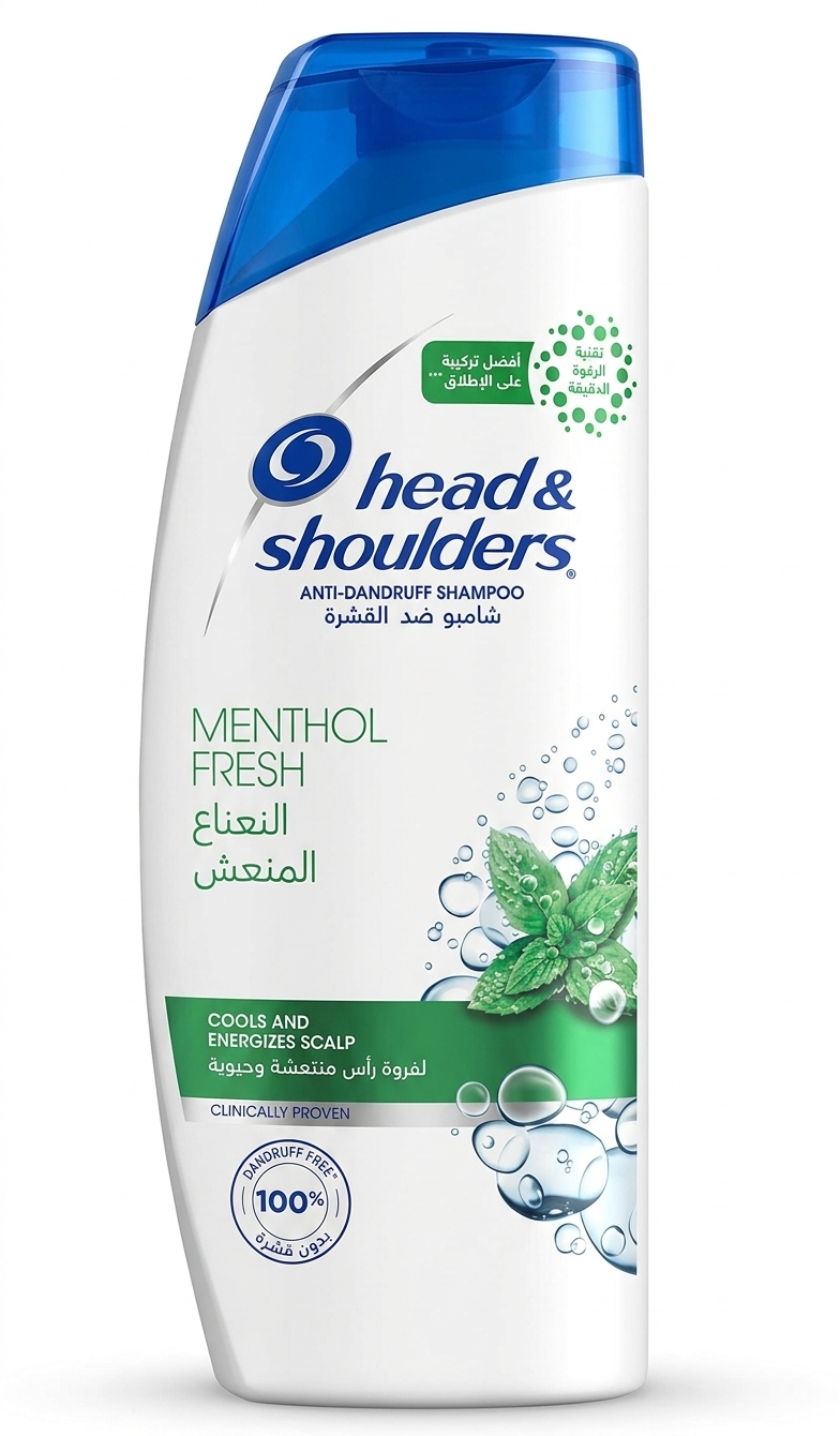 شامپو ضد شوره هد اند شولدرز مدل Menthol Fresh خنک کننده پوست سر مناسب انواع مو سفید
