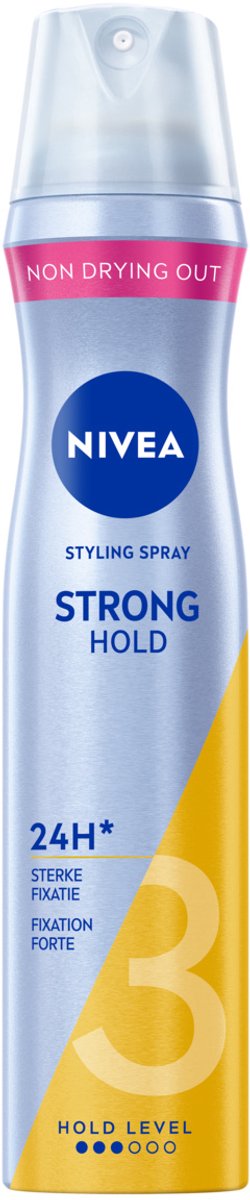 اسپری مو نیوآ مدل Strong Hold با حفظ حالت 24 ساعته (قدرت 3) حجم 250 میلی‌لیتر
