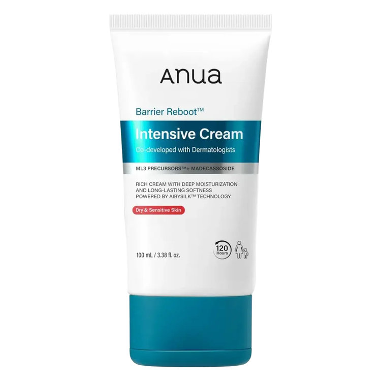 کرم ترمیمکننده فشرده آنوا مدل Barrier Reboot Intensive Cream حجم 100 میلیلیتر مناسب پوستهای خشک و حساس با فناوری Airysilk 