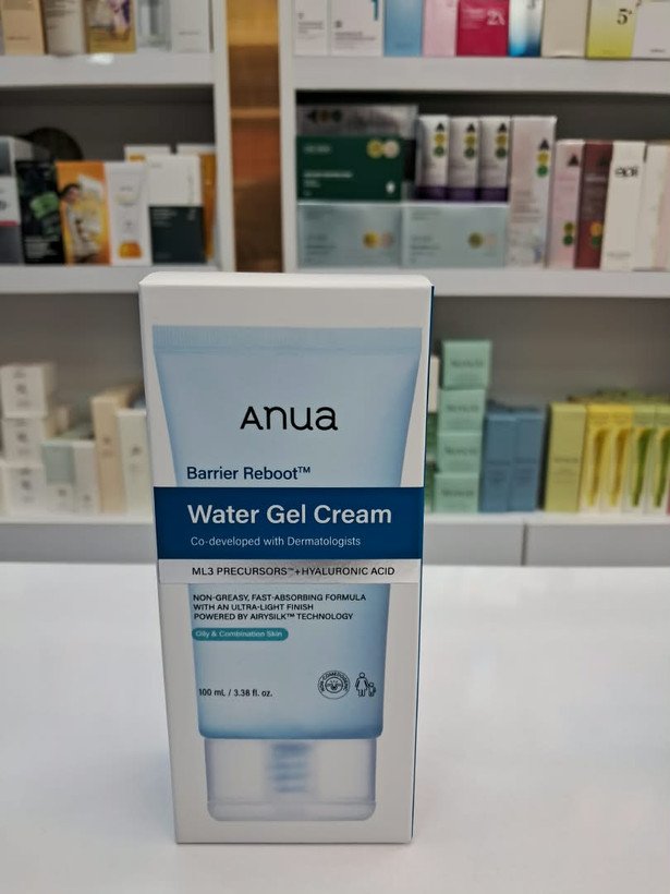 کرم ژل آبی آنوا مدل Barrier Reboot Water Gel Cream حجم 100 میلیلیتر مناسب پوستهای چرب و مختلط با فناوری Airysilk 