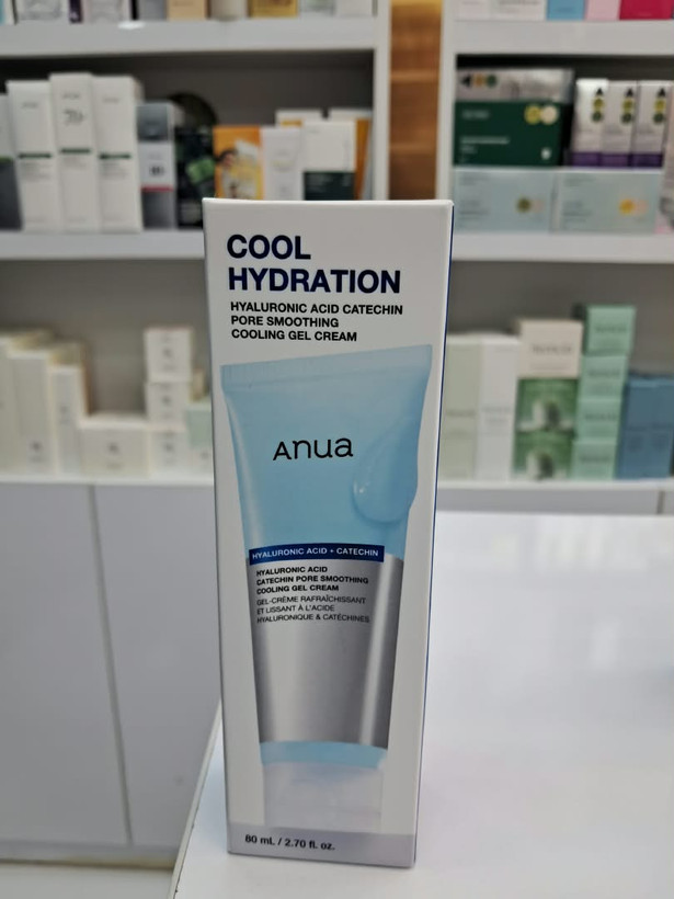 کرم ژل خنککننده آنوا مدل Cool Hydration با هیالورونیک اسید و کاتچین حجم 80 میلیلیتر مناسب منافذ پوست
