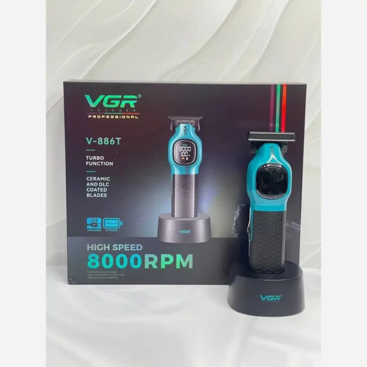 ماشین اصلاح مو و ریش VGR مدل V-886T با تیغه سرامیکی و DLC 8000 دور