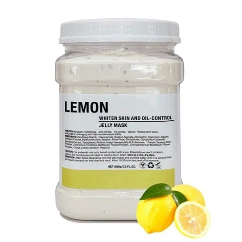 ماسک پودری هیدروژلی لیمو روشن‌کننده و کنترل‌کننده چربی پوست حجم ۶۵۰ گرم