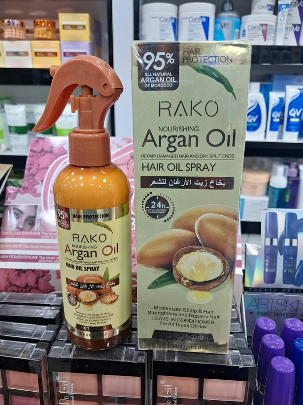 اسپری دو فاز مدل روغن آرگان برند راکو RAKO